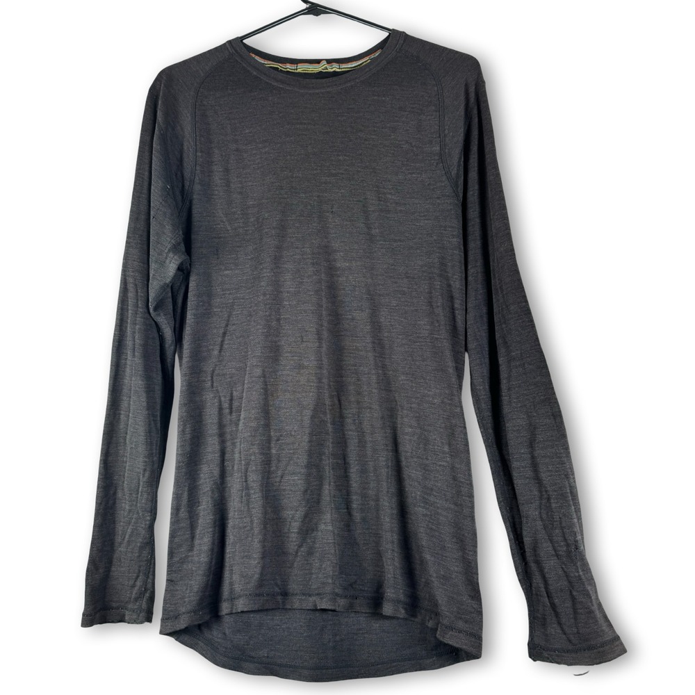Smartwool Mens WORN Long Sleeve Merino Wool Shirt (READ FLAWS) sz L Large